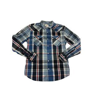 Mens Vintage Snap Button Shirt